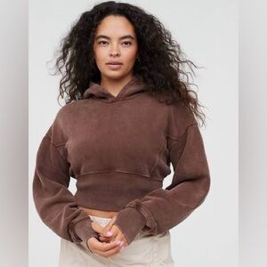 Aerie Offline Throw Back Cropped Hoodie